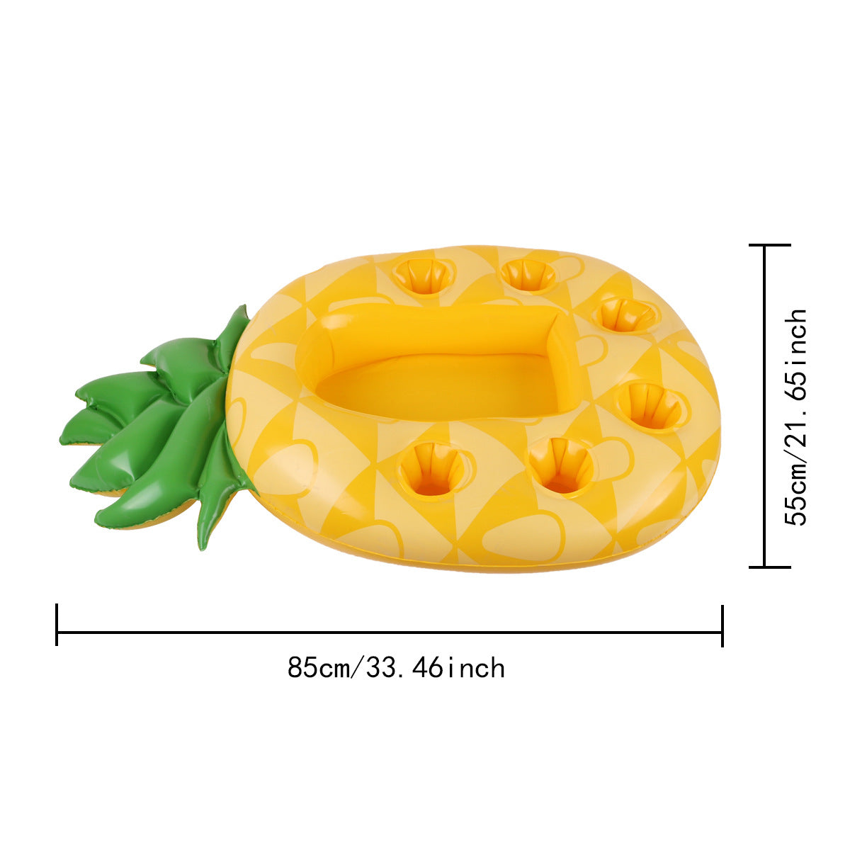 Pineapple Drink Cooler Float - Inflatable Pool Cup Holder