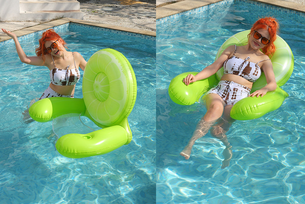 Large Patterned Water Hammock - 160 x 90cm Pool Lounger