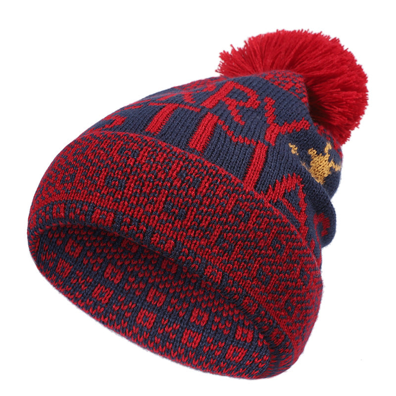 Merry Xmas pom pom beanie