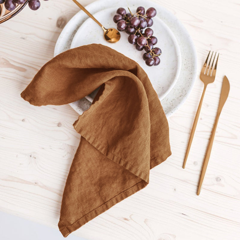 European Linen Tea Towel with Hanging Loop - 14 Designer Colours