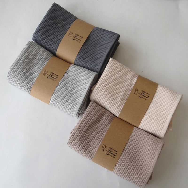 Luxury Waffle Tea Towels 2 Pack - Gift Wrapped Band