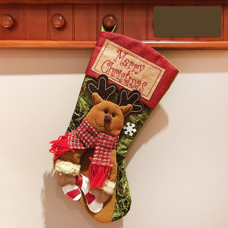 Christmas stocking with plush trim - view 8