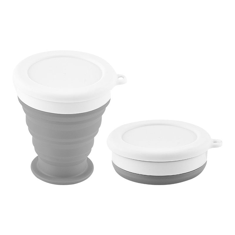 Collapsible Silicone Camping Cup with Lid
