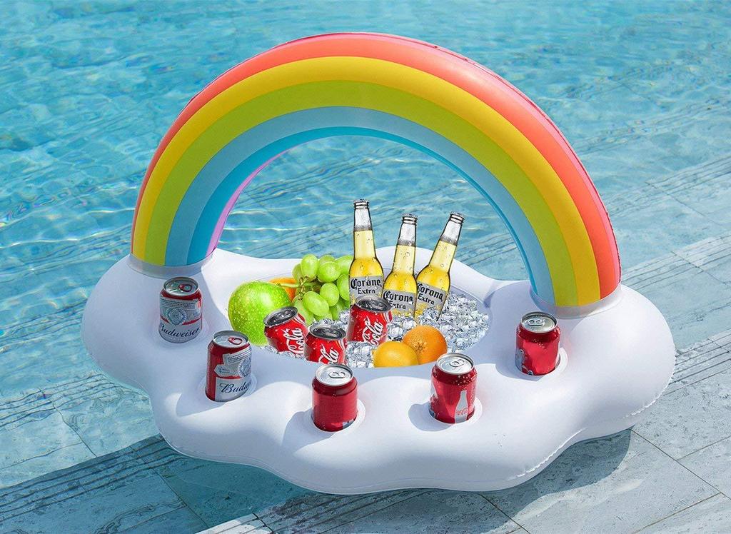 Rainbow Cloud Drinks Float - Inflatable Pool Cooler