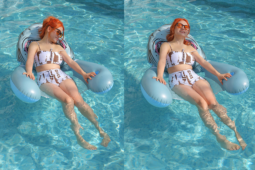 Large Patterned Water Hammock - 160 x 90cm Pool Lounger