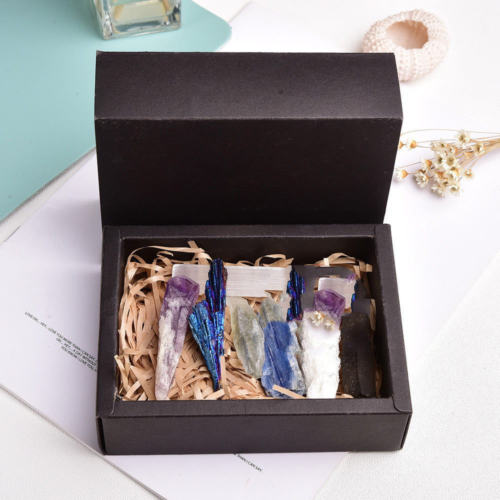 Raw crystal specimen gift box