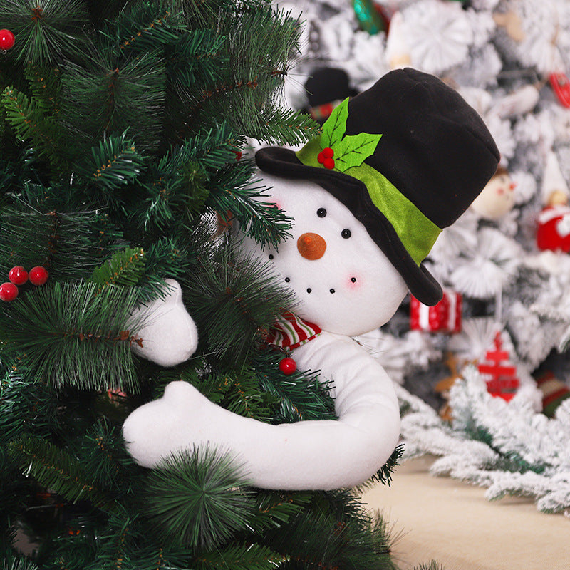 Santa and snowman Christmas tree topper - view 5