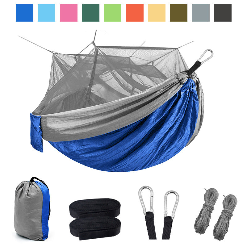 Camping Hammock with Mosquito Net - Parachute Nylon