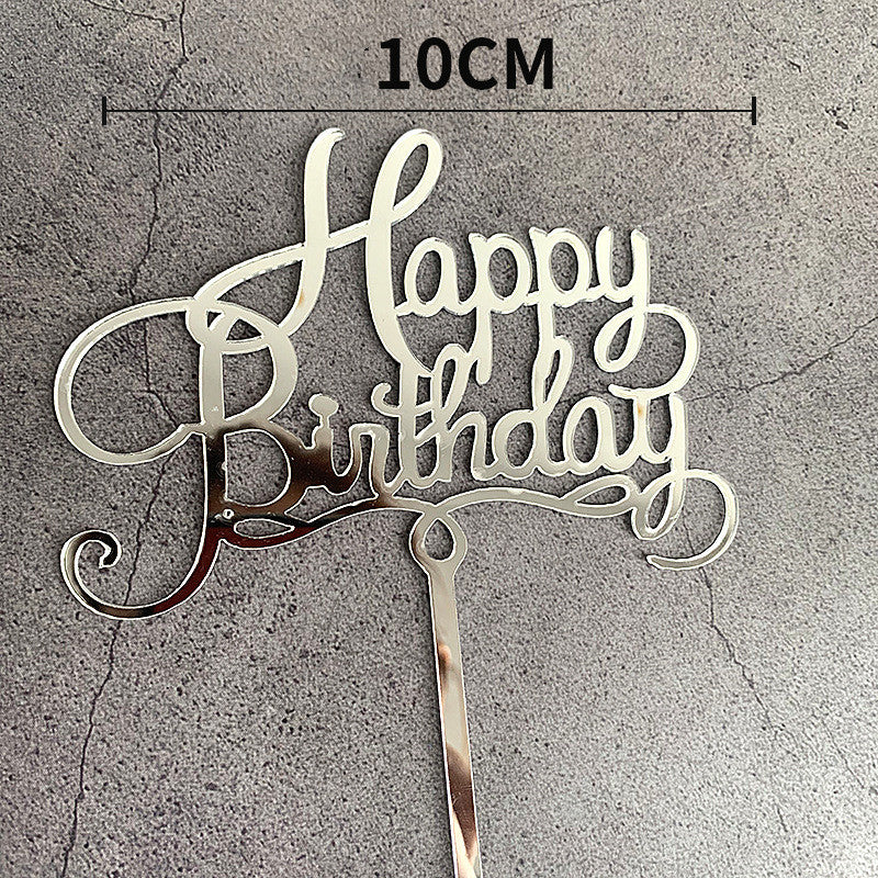Happy Birthday acrylic cake topper