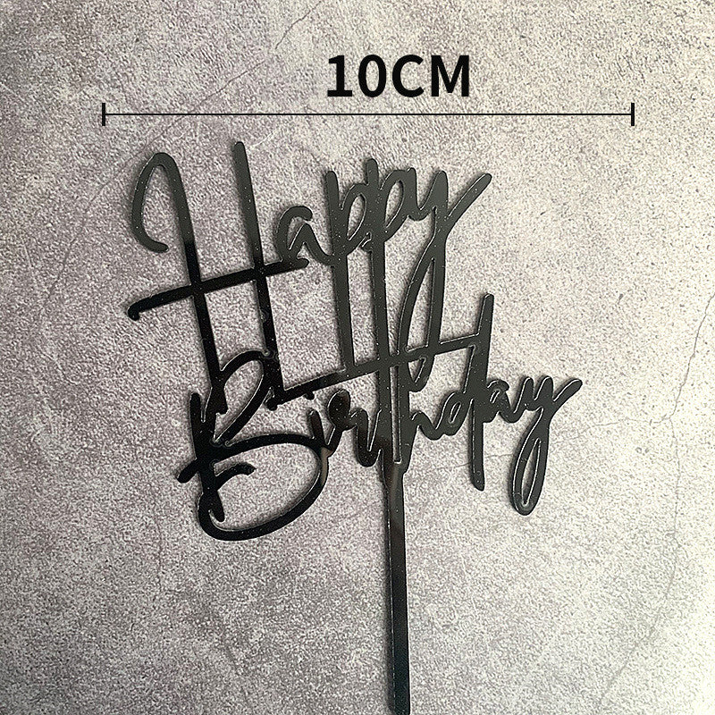 Happy Birthday acrylic cake topper