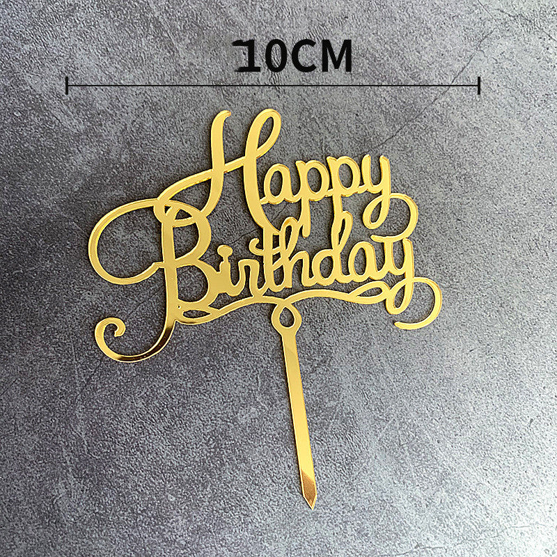 Happy Birthday acrylic cake topper