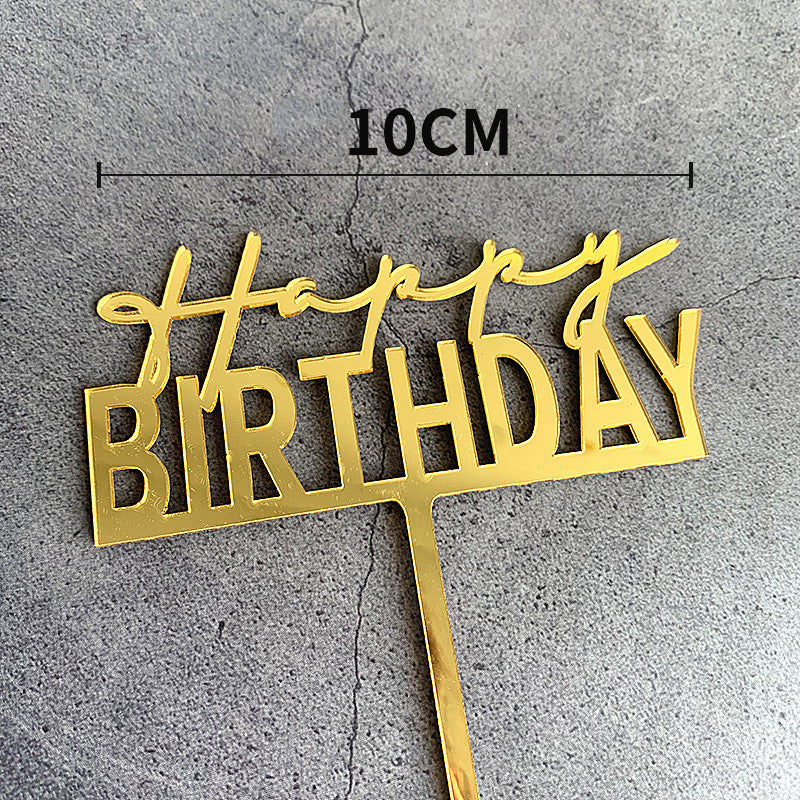 Happy Birthday acrylic cake topper
