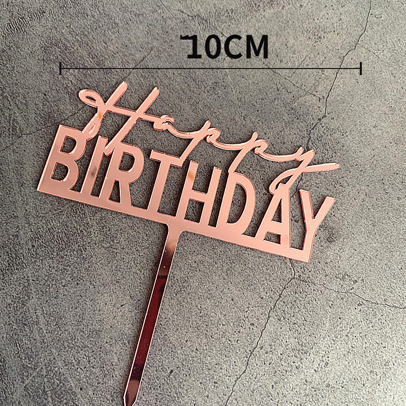 Happy Birthday acrylic cake topper