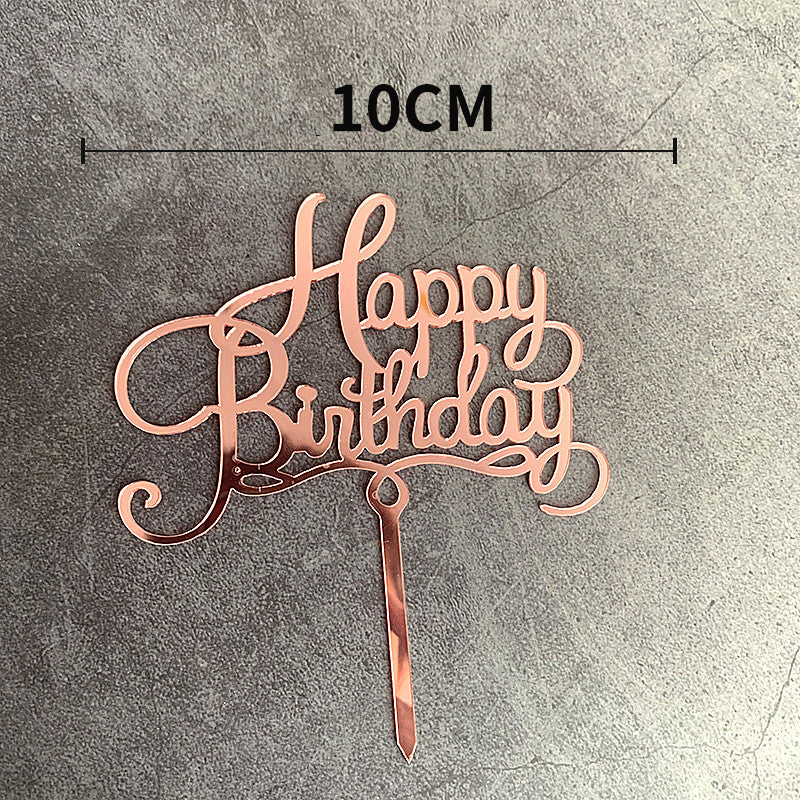 Happy Birthday acrylic cake topper
