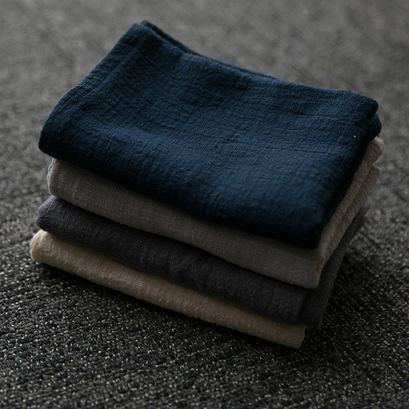 Japanese Style Cotton Linen Tea Towel - Soft Washed, 5 Colours