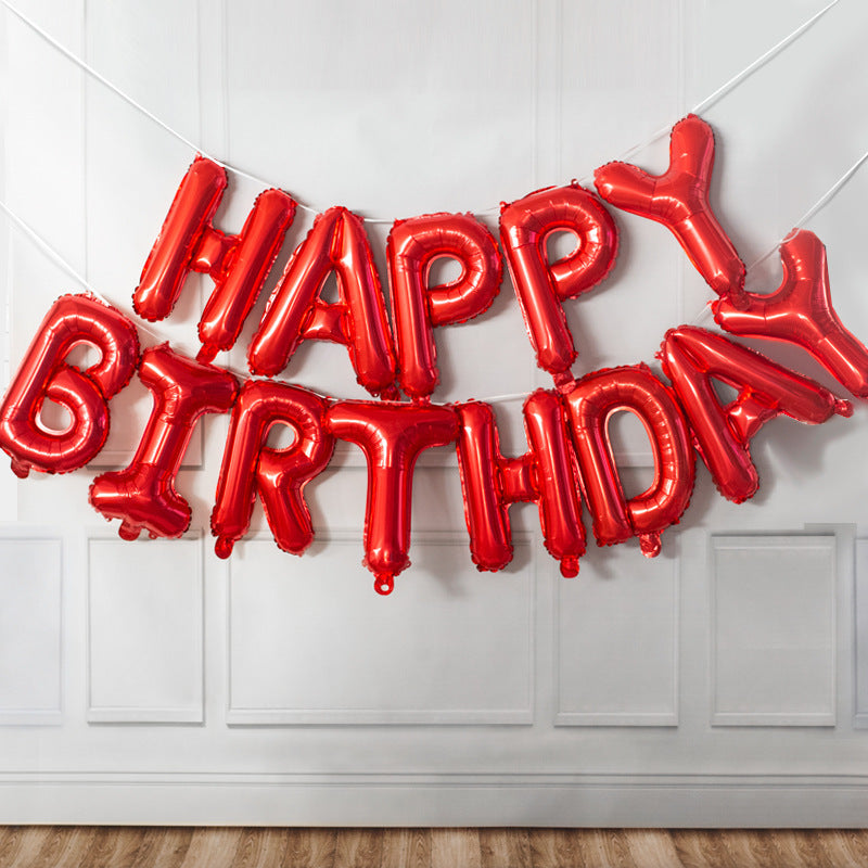 Happy Birthday letter balloon banner