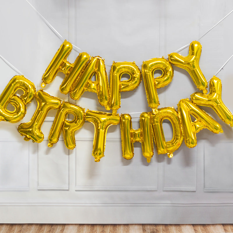 Happy Birthday letter balloon banner