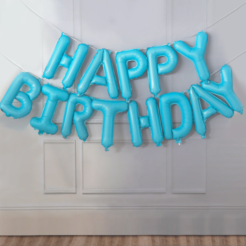 Happy Birthday letter balloon banner