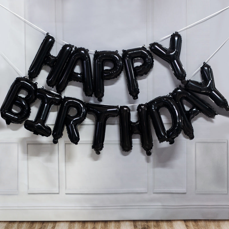 Happy Birthday letter balloon banner