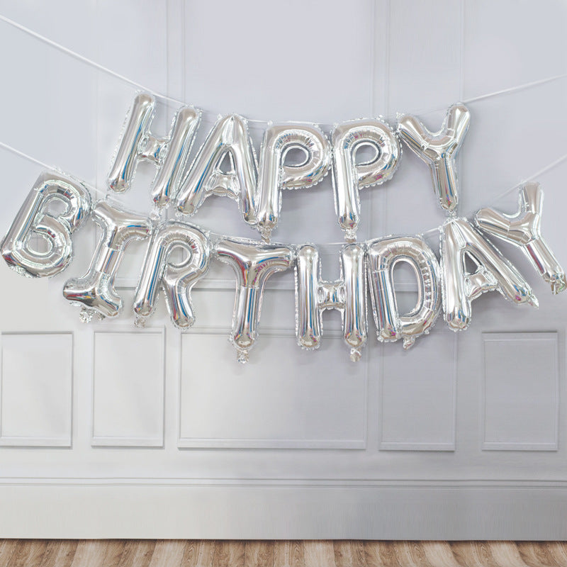 Happy Birthday letter balloon banner
