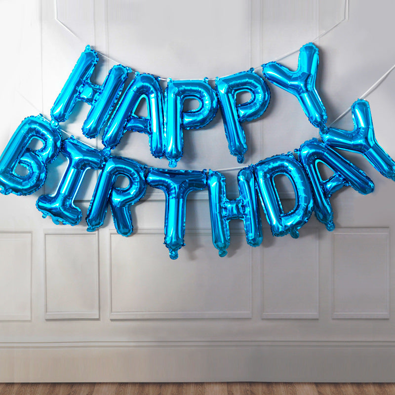 Happy Birthday letter balloon banner