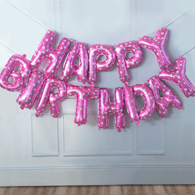 Happy Birthday letter balloon banner