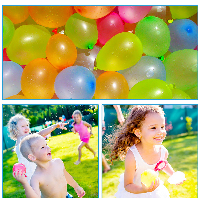 Quick fill water balloons attached to a garden hose