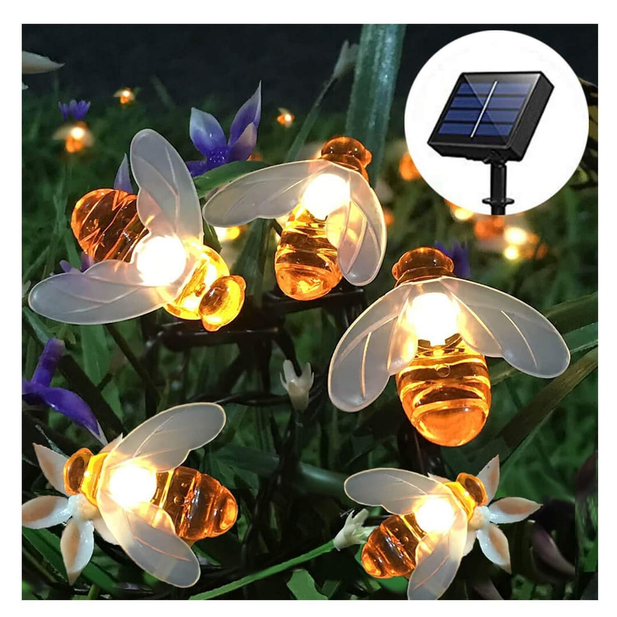 Solar bee string lights