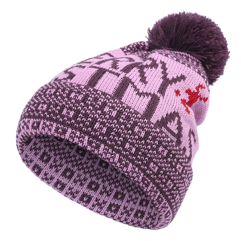 Merry Xmas pom pom beanie