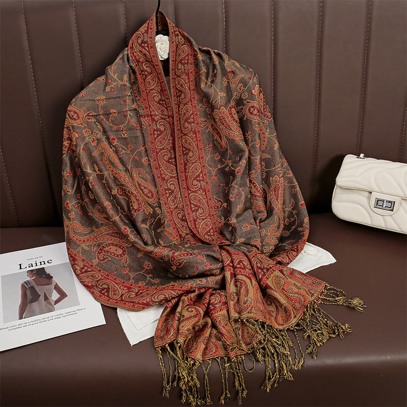 Paisley pashmina scarf shawl