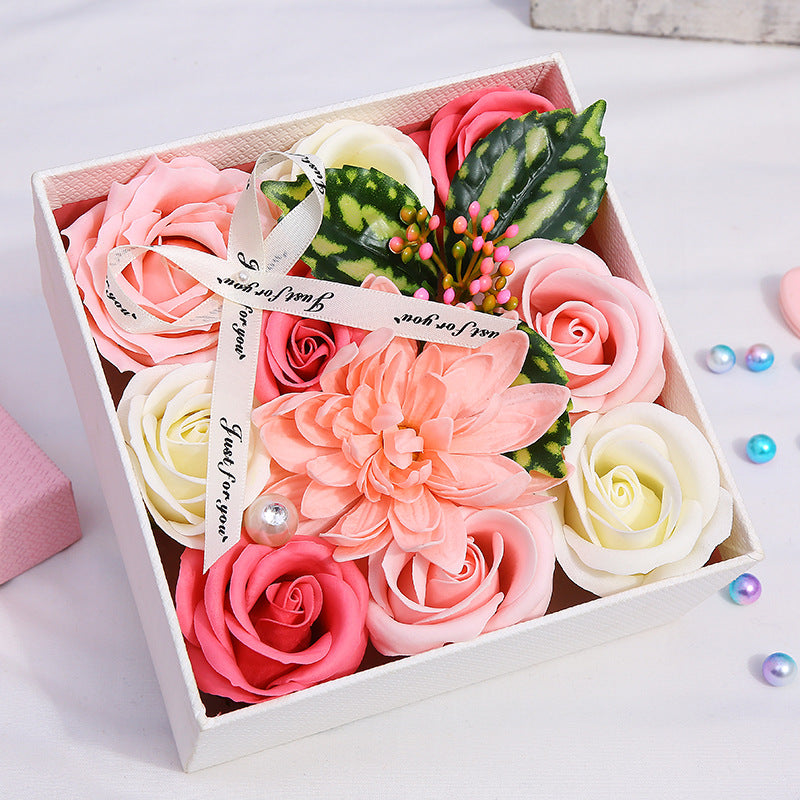 Rose soap flower gift box