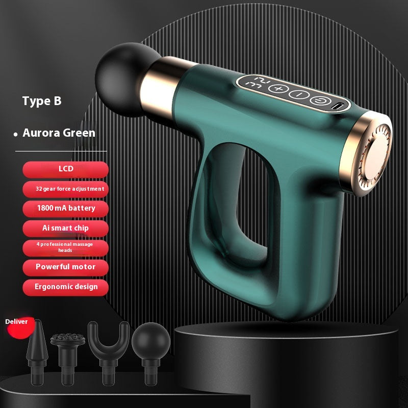 Heated Mini Massage Gun - LCD Display, Warm or 32-Speed