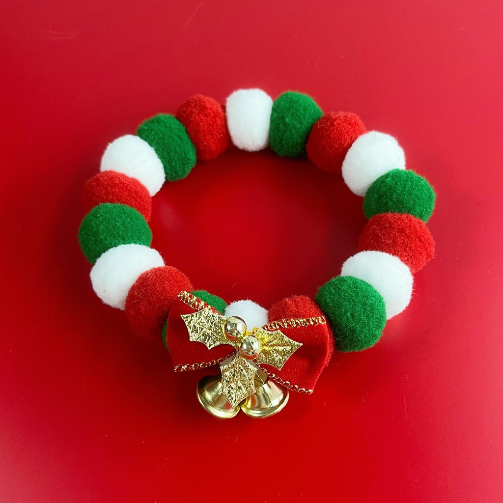 Christmas pom-pom pet necklace - view 5
