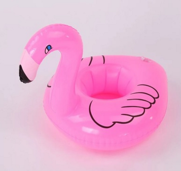 Inflatable Drink Holder Floats - Flamingo, Unicorn, Swan & More (Single or 6 Pack)