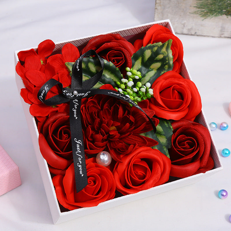 Rose soap flower gift box