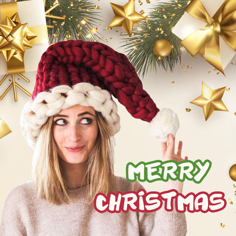 Chunky knit elf hat