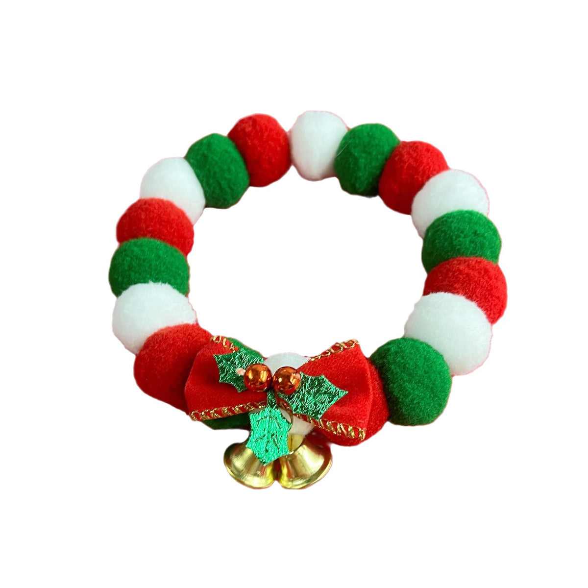 Christmas pom-pom pet necklace - view 7