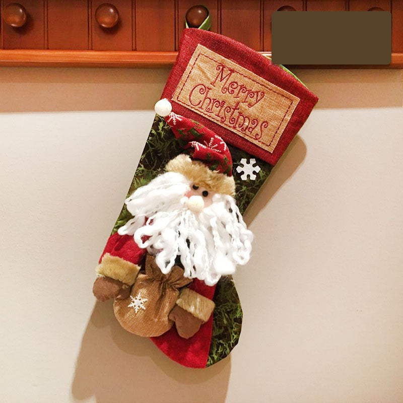 Christmas stocking with plush trim - view 3
