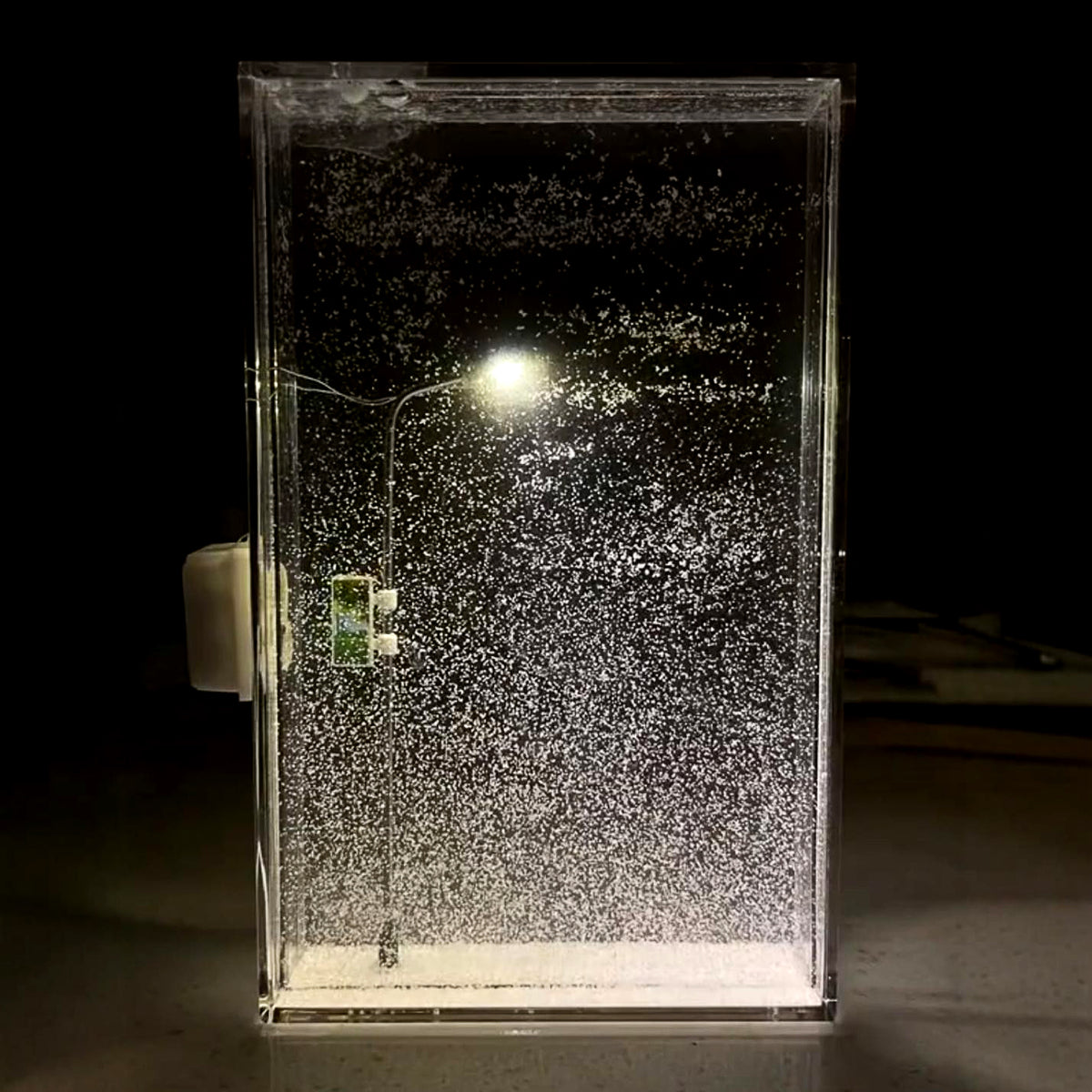 DIY snowy Christmas village night light - view 5