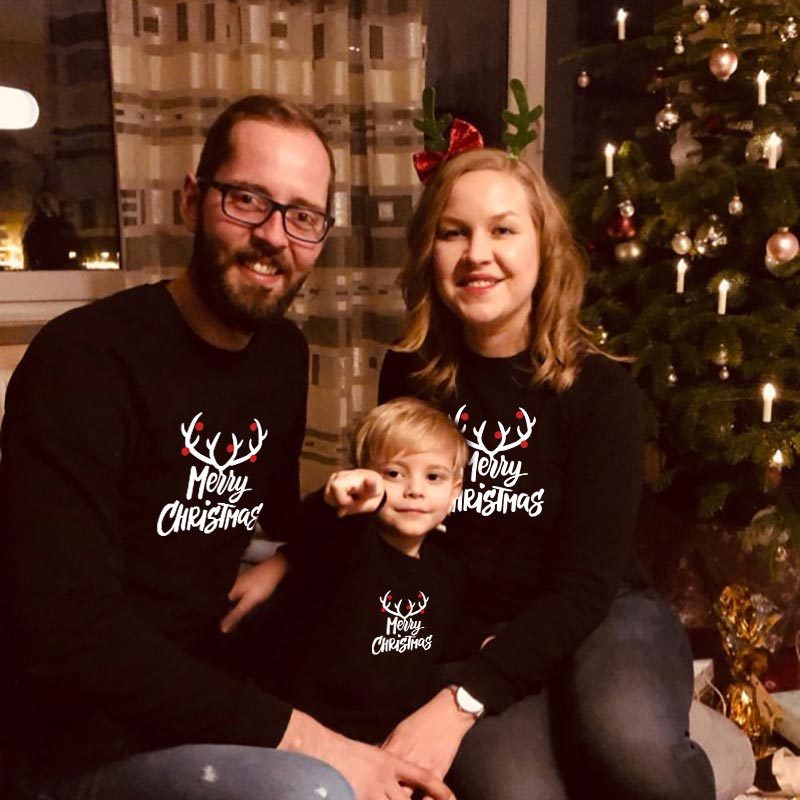 Matching family Christmas jumpers