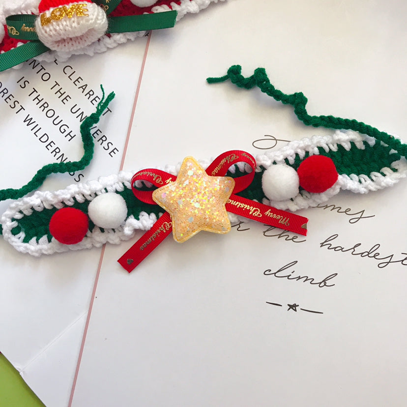 Crochet Christmas pet collar - view 4
