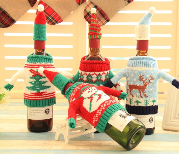 Christmas wine bottle sweater - view 3