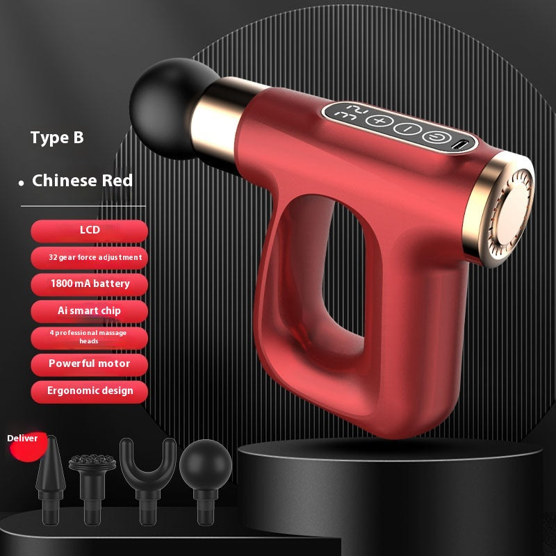 Heated Mini Massage Gun - LCD Display, Warm or 32-Speed
