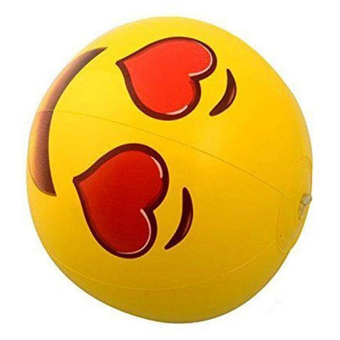Emoji Beach Balls 6 Pack - Inflatable Pool & Beach Balls