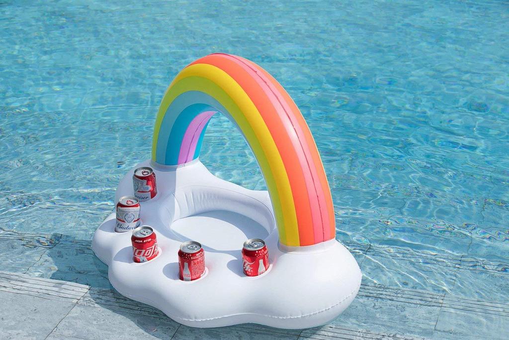 Rainbow Cloud Drinks Float - Inflatable Pool Cooler