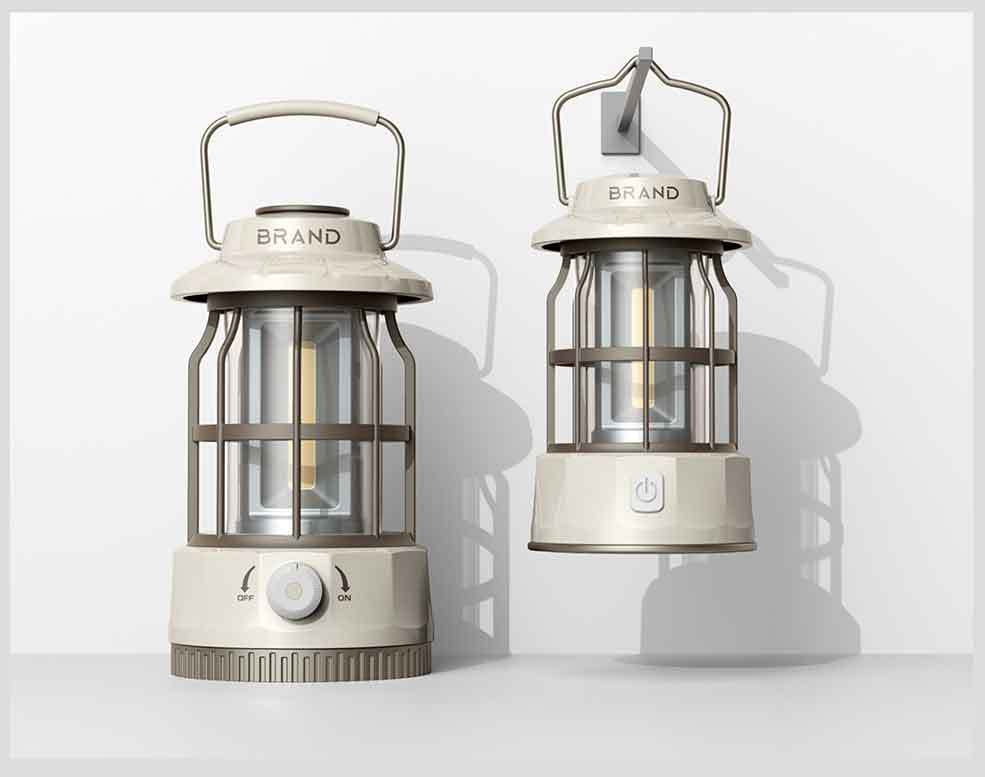 Vintage Style Tent Lantern - USB Rechargeable Ambient Light