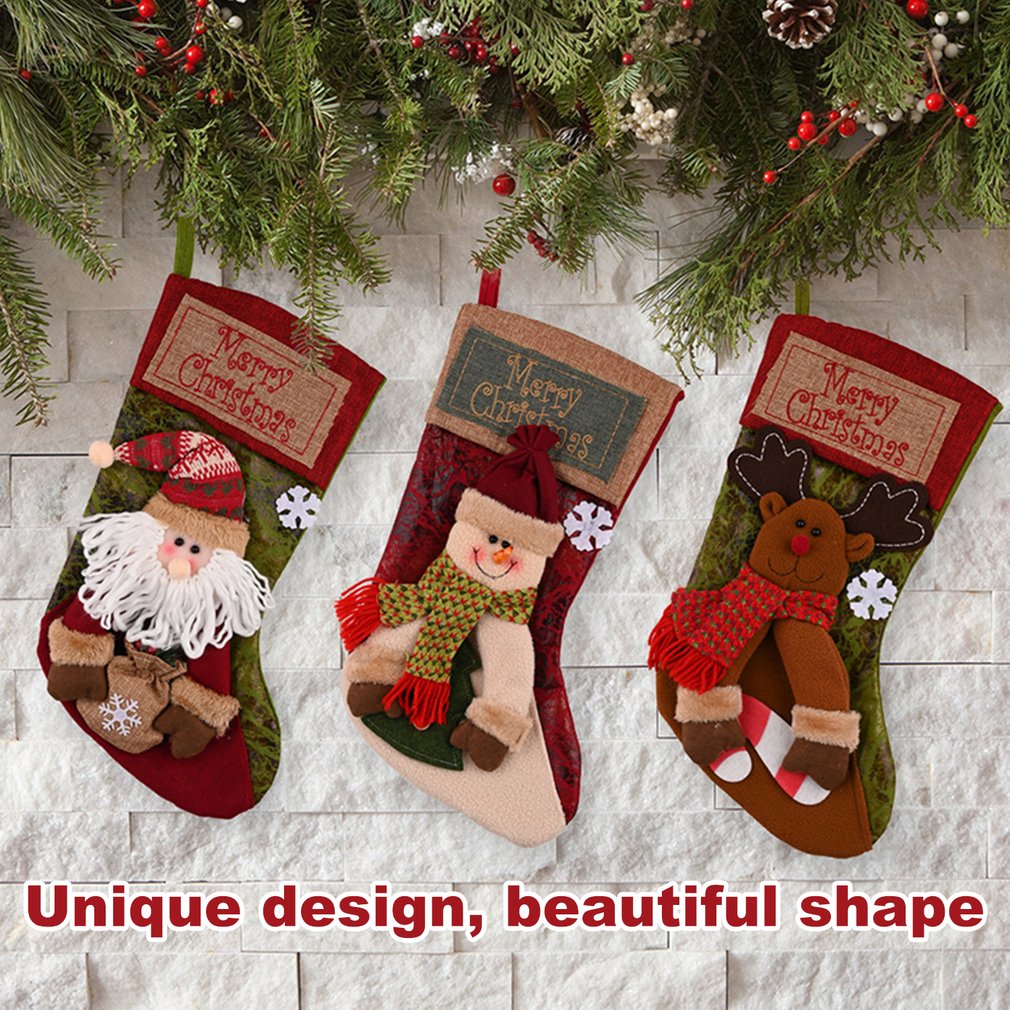 Christmas stocking with plush trim - view 5