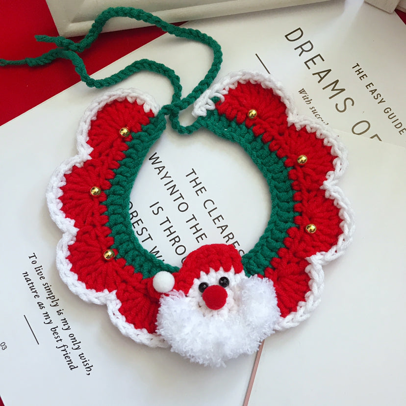 Crochet Christmas pet collar - view 7