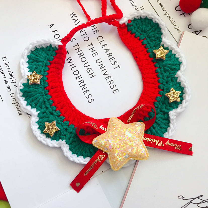 Crochet Christmas pet collar - view 6