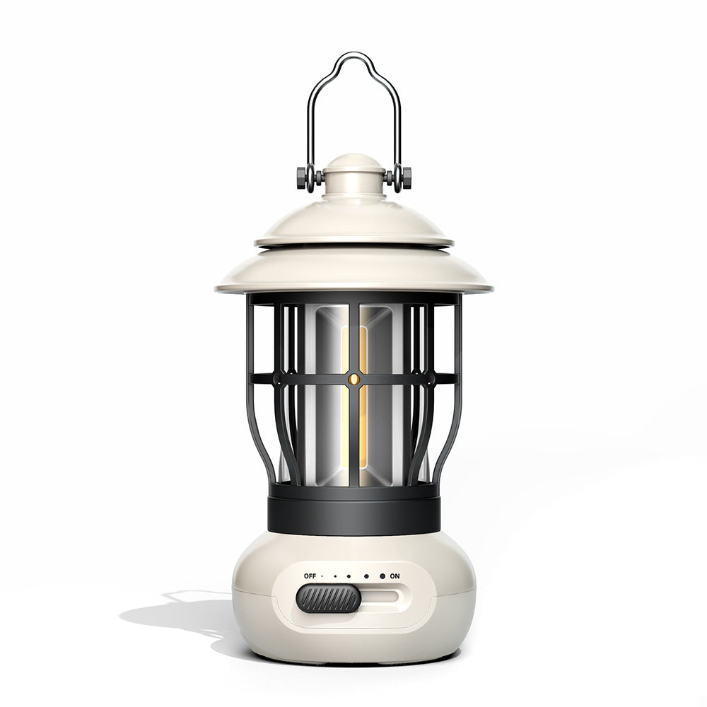 Vintage Style Tent Lantern - USB Rechargeable Ambient Light